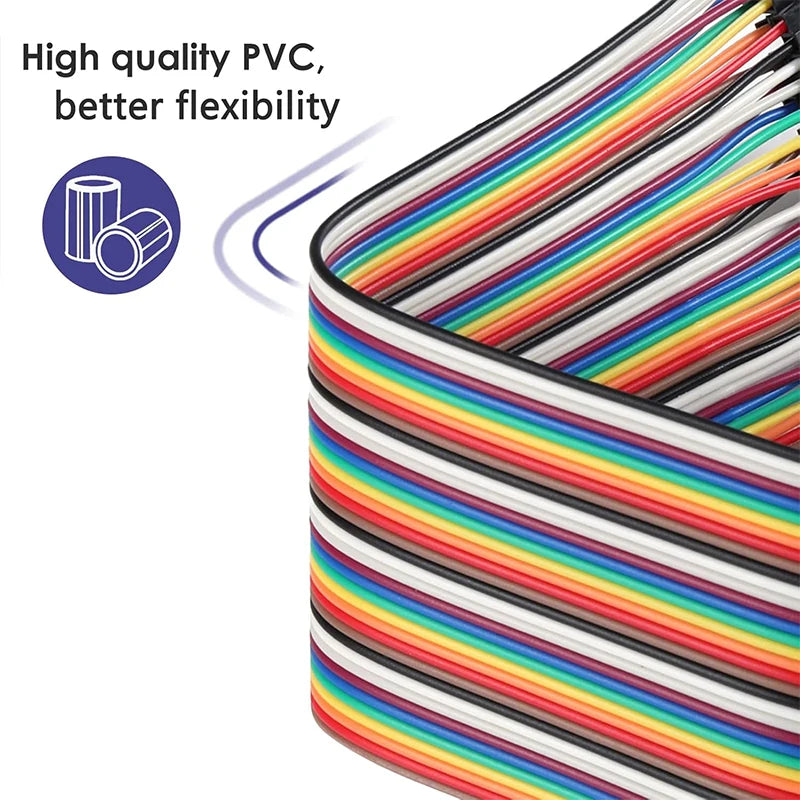 40Pin Dupont Jumper Wire Male to Male Female to Female Male to Female Cable for Arduino Breadboard DIY Electronics Kit