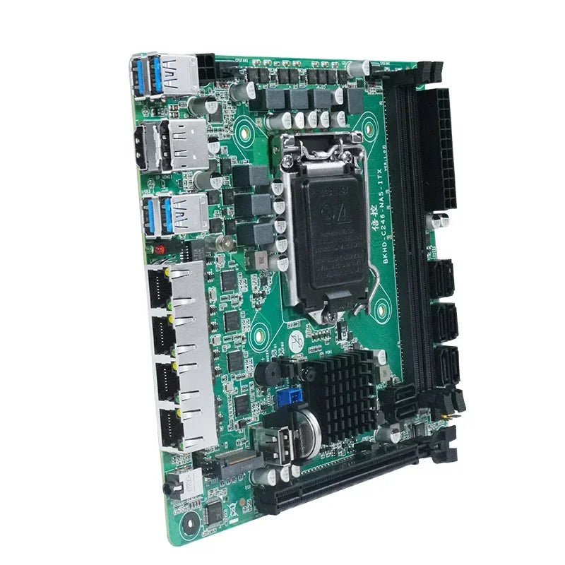 8-Bay C246 ITX NAS Motherboard 4x 2.5G LAN 2*M.2 NVME 8*SATA3.0 2*DDR4 PCIE 16X LGA1151 8th/9th Core Xeon Industrial Mainboard