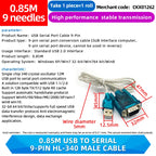 1PCS USB to Serial Port 9-Pin Data Cable HL-340 Chip to RS232 Converter Male Female USB2.0 to DB9 Interface Conversion Cable