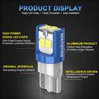2Pcs W5W 3030 SMD Car T10 LED 194 168 Wedge Replacement Reverse Instrument Panel Lamp White Blue Bulbs For Clearance Lights