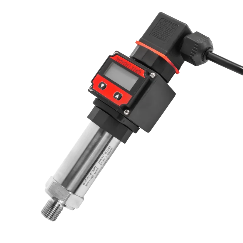 0-10bar to 4-20mA LCD Pressure Transmitter for Water Oil Gas 1bar 25bar 50bar 200bar Digital Display Pressure Sensor Gauge 0-10V
