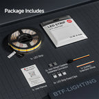 FCOB CCT LED Light Strip 640 LEDs High Density Flexible FOB COB 10mm Led Lights RA90 3000K to 6000K Linear Dimmable DC12V DC24V