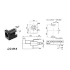 DC002/004/DC005/015 Power Socket 3.5x1.3mm 5.5x2.1mm 5.5x2.5mm DC Power Socket USB Three-Leg Direct Plug Socket Female Connector