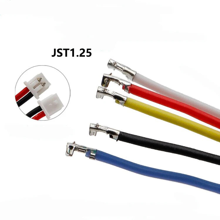 100pcs SH1.0 MX1.25 GH1.25 PH2.0 XH2.54 Soft Silicon High Temp Resist Terminal Wire Cable 10/20cm Single Double Terminal Crimped