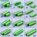 1Set 15EDGWC Pitch 3.81mm 2P/3P/4P/5P/6P/7P/8P/9P/10P/12P/16P/24P Pluggable Terminal Block Connector