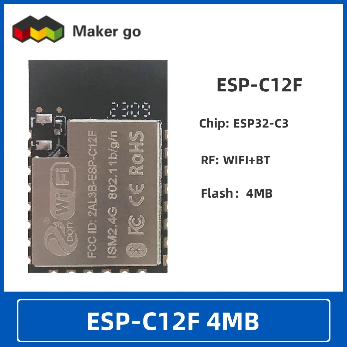 ESP32-C3 Series Module ESP-C12F Serial Port WIFI Wireless Bluetooth Module ESP32 C3 Compatible with C3-12F