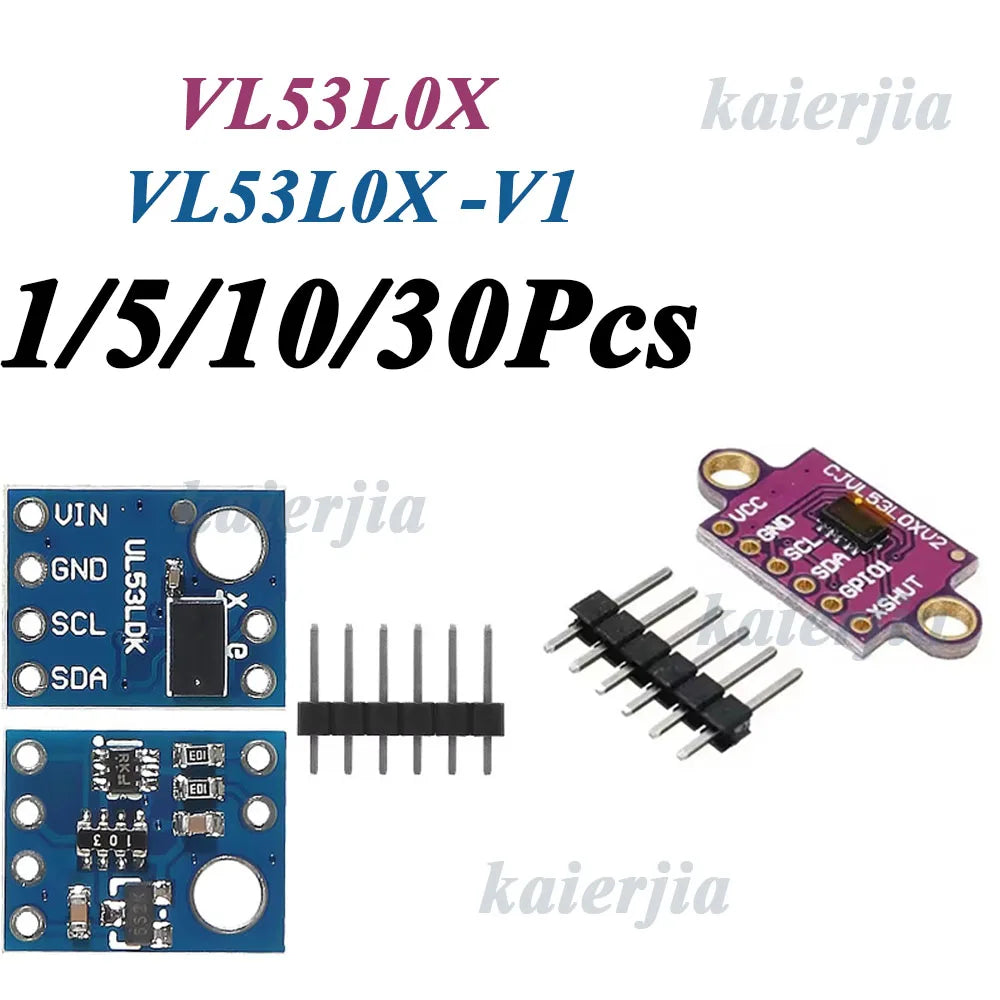 1/5/10/30Pcs  VL53L0X Laser Ranging Detector Time-of-Flight Flight Time Distance Measurement Sensor Module  VL53L0X-V1