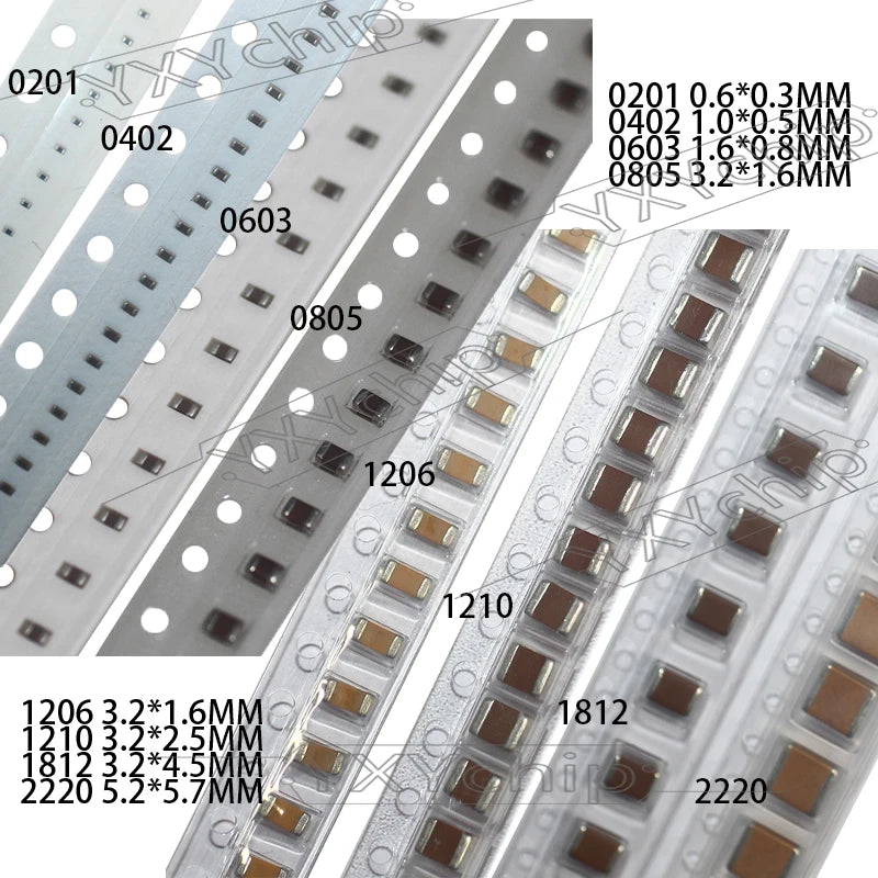 20PCS 1206 1210 SMD Chip Multilayer Ceramic Capacitor 1UF 2.2uF 4.7UF 10UF 22UF 47UF 100UF 220UF 6.3V 10V 16V 25V35V50V63V100V
