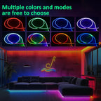Neon LED Rope Lights,  LED Lights For Bedroom Flexible LED Light Strip With Remote And APP Control RGB Lighting Strip