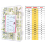 16V 25V 35V 50V 0.1uF to 2200uF DIP SMD Aluminum Electrolytic Capacitors Assortment Kit Set