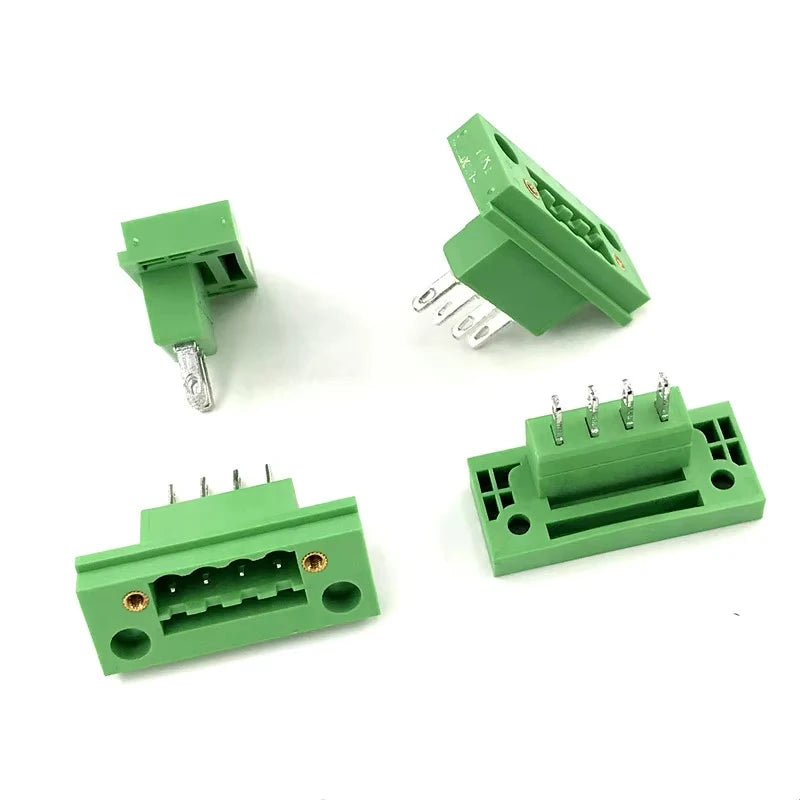 2/5 Sets 5.08MM Pitch Through Wall Pluggable Terminal Blocks 15EDGWB 5.08 2/3/4/5/6/7/8/9/10/12pin Plug + Pin Header Socket Set