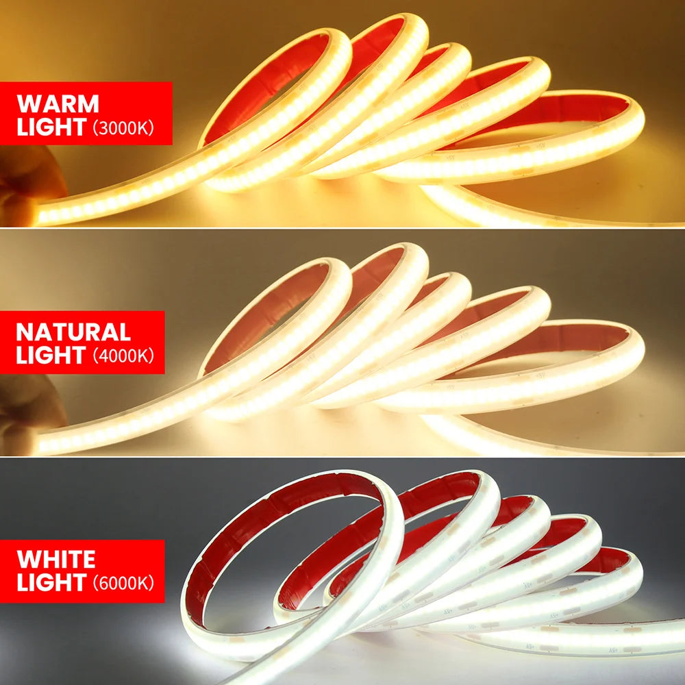 Waterproof Motion Sensor COB Light Battery USB Powered Led Strip IP68 5V Auto ON/OFF Cabinet Kitchen Staircase Liner Lighting