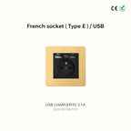 Avoir Gold Rocker Toggle Switch Brass Lever Switch Home Accessories Cat6 Type C EU Sockets And Switches 220V Push Button 86 Type