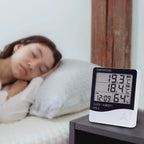 Indoor LCD Digital Thermometer Hygrometer - Electronic Temperature & Humidity Meter Sensor Gauge Weather Station for Home
