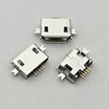 50pcs Micro Connector Heavy Plate 1.0 SMD 2 Feet Mini USB Connector 5P Female Tablet Charging Seat Mobile Phone Charging Socket