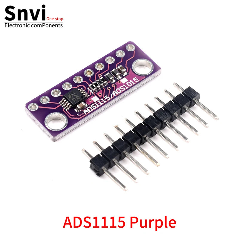 Snvi 16 Bit I2C ADS1115 ADS1015 Module ADC 4 channel with Pro Gain Amplifier 2.0V to 5.5V for Arduino RPi