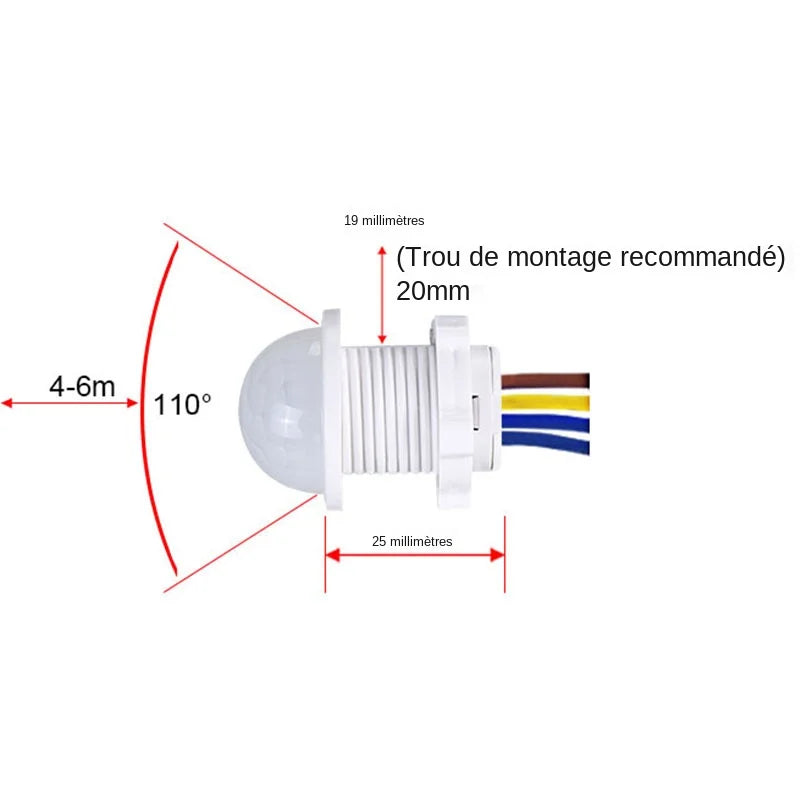110v 220v Home Indoor Outdoor Infrared Light Motion Sensor Time Delay Home Lighting PIR Switch LED Sensitive Night Lamp