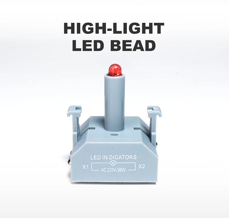 VaneAims 22MM FXB38 Plastic LED Light Push Button Switch 10A 12V 220V Momentary Latching ON/OFF Power Switch with Silver Contact