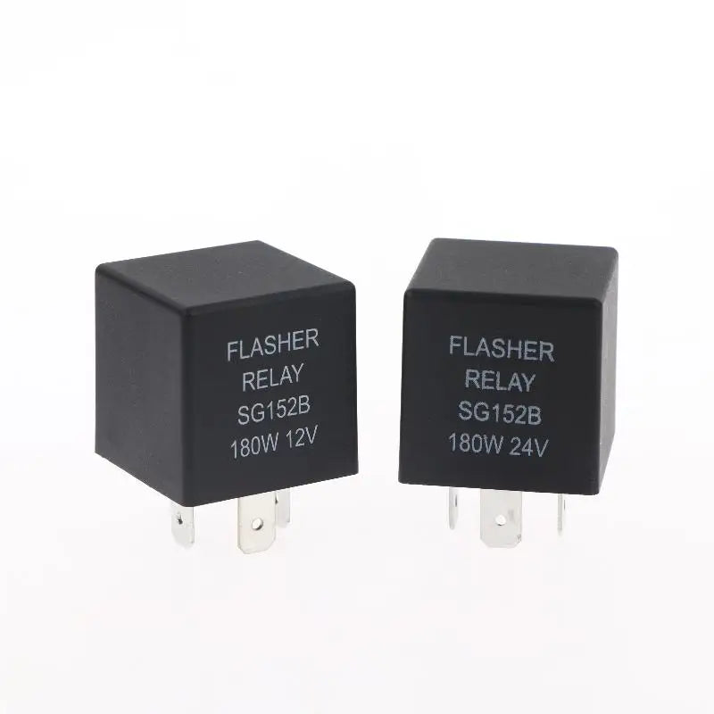 1 Set 12V 24V Car Motorcycle Steering Relay Car Flasher Relay For Turn Signal Lights 3Pin LED Flasher Relay With Socket