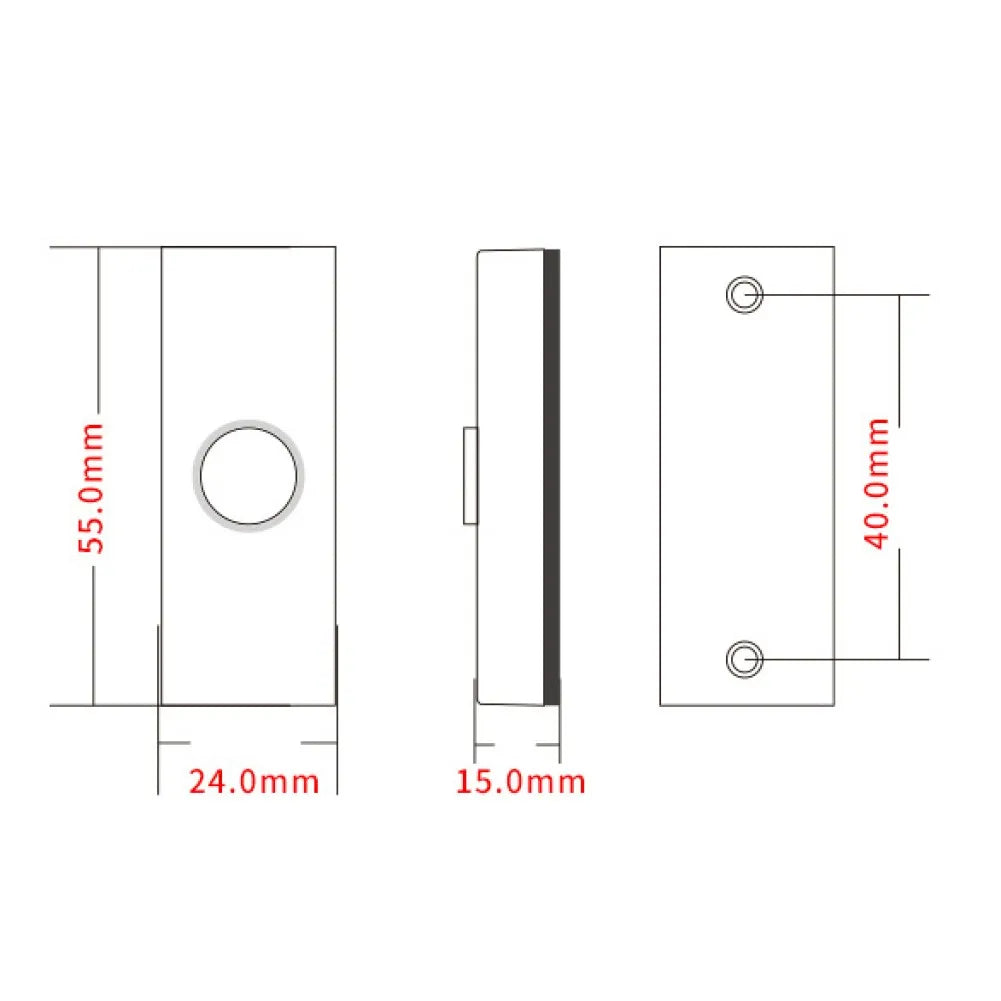 Push Button Door Bell Chime Bell Push Press Button Inserts Wall Plastic Hard Wiring Stylish Exterior Design Doorbells