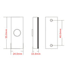 Push Button Door Bell Chime Bell Push Press Button Inserts Wall Plastic Hard Wiring Stylish Exterior Design Doorbells