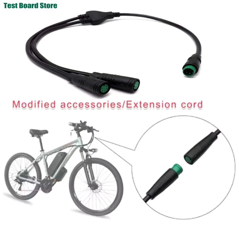  M6/M8 1 male to 2 female 2/3/4/5/6 pin Ebike DC splitter sensor Connector 40CM Cable Electric Bicycle Butt Joint ebike Plug