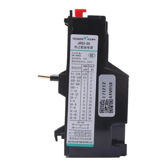 TENGEN JRS1-25Z Thermal Overload Relay, LR1 Type Thermal Relay Overcurrent Protection