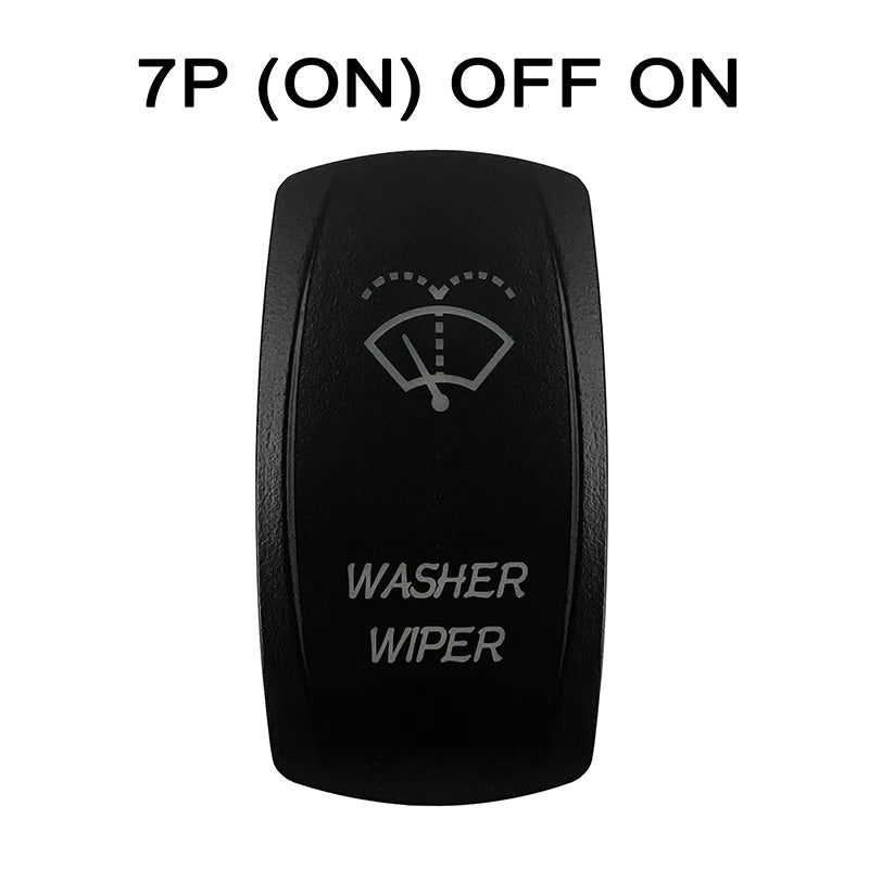CUSTOM Dual RED Led Laser Etched Rocker Switch ON-OFF ON-OFF-ON (SPST DPDT) for ARB/Carling/NARVA 4x4 Caravan Accessories SUV
