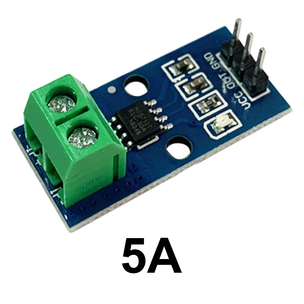 ACS712 High Efficient Hall Current Sensor Module High Precision DC Current Sensor Module Detector DC5V for Arduino