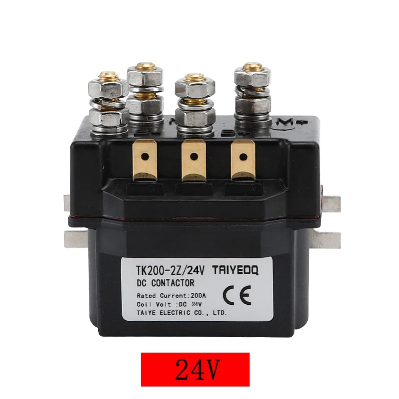 Winch Solenoid Relay 12V 200A DC 2 Phase Magnetic Intermittently Contactor 12/24/36/48/60VDC TK200-2Z