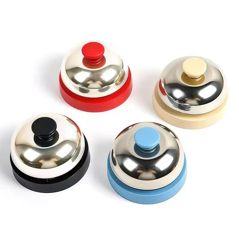 1pcs Metal Buzzer & Hand Bell Set, Pet Call Button, Manual Service for Training Classroom