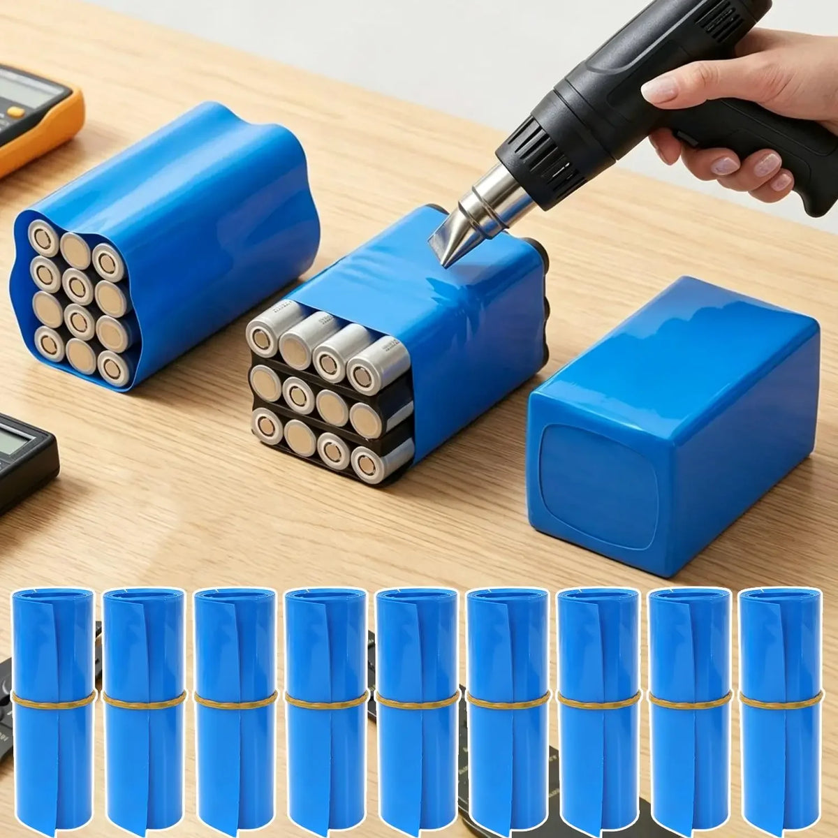 Battery Wraps 10/20cm PVC Heat Shrink Tube Roll Shrinkable Film Sleeve Lithium Battery Pack Case Insulation Li-ion Wrap Cover