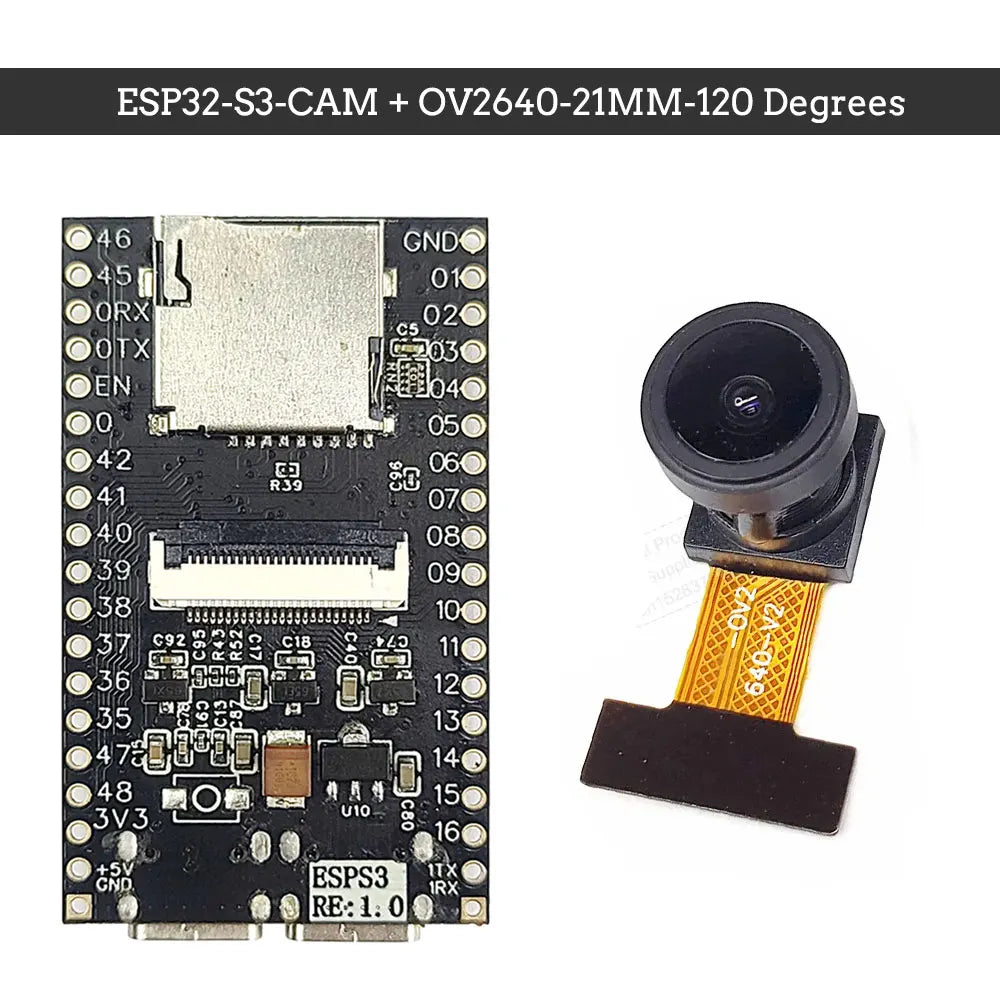 ESP32-S3 Development Board 2.4G Wifi BT Module with MIC OV2640 Camera Module NEW ESP32S3 N16R8 CAM 8MB PSRAM 16MB FLASH