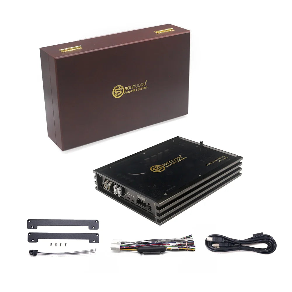 Sennuopu 8 Channels Digital Sound Processors  Audio Amplifier DSP 6 Ch  Amp 12V with Bluetooth Automotive Sound for Car DP-X680