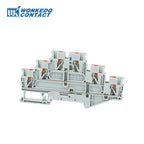 10Pcs PT2.5-3L Push-in Wiring Connector Triple 3 Level 2.5 mm² Cable 2.5mm Electrical Cable Din Rail Terminal Block PT 2.5-3L