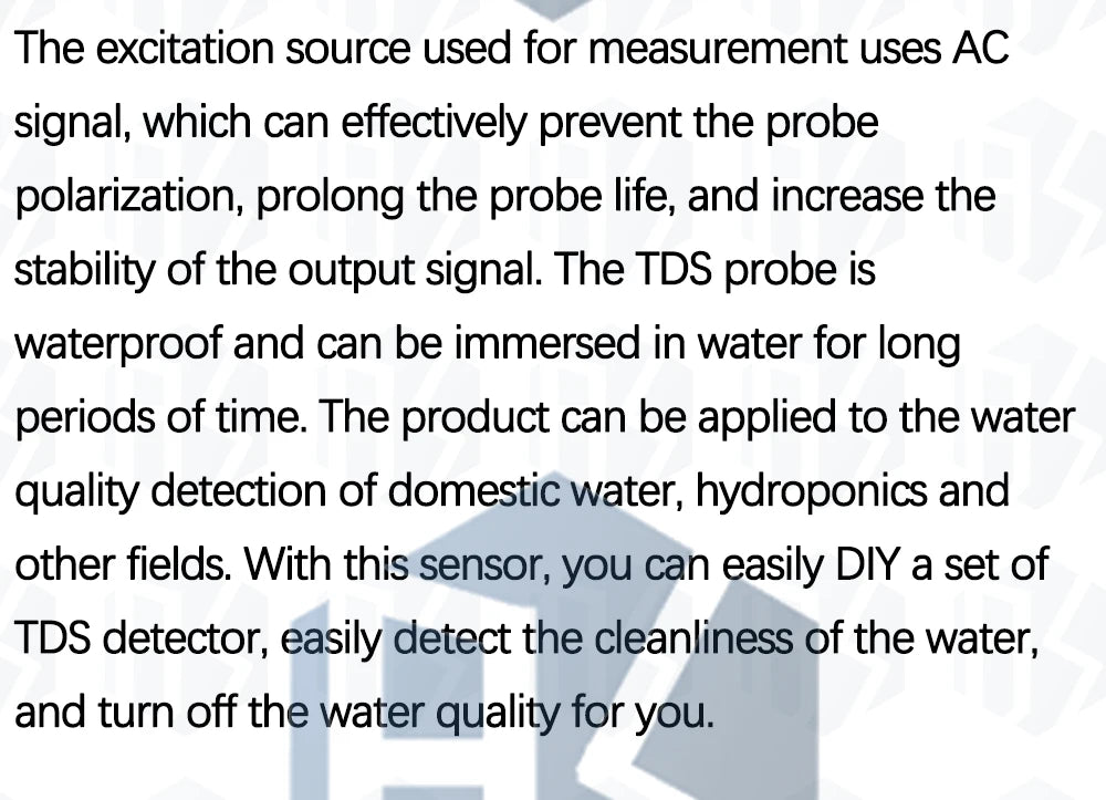 TDS Sensor Module Dissolved Solids Analog Signal Soluble Solid Water Quality Detection DS18B20 Temperature for Arduino 51/STM32