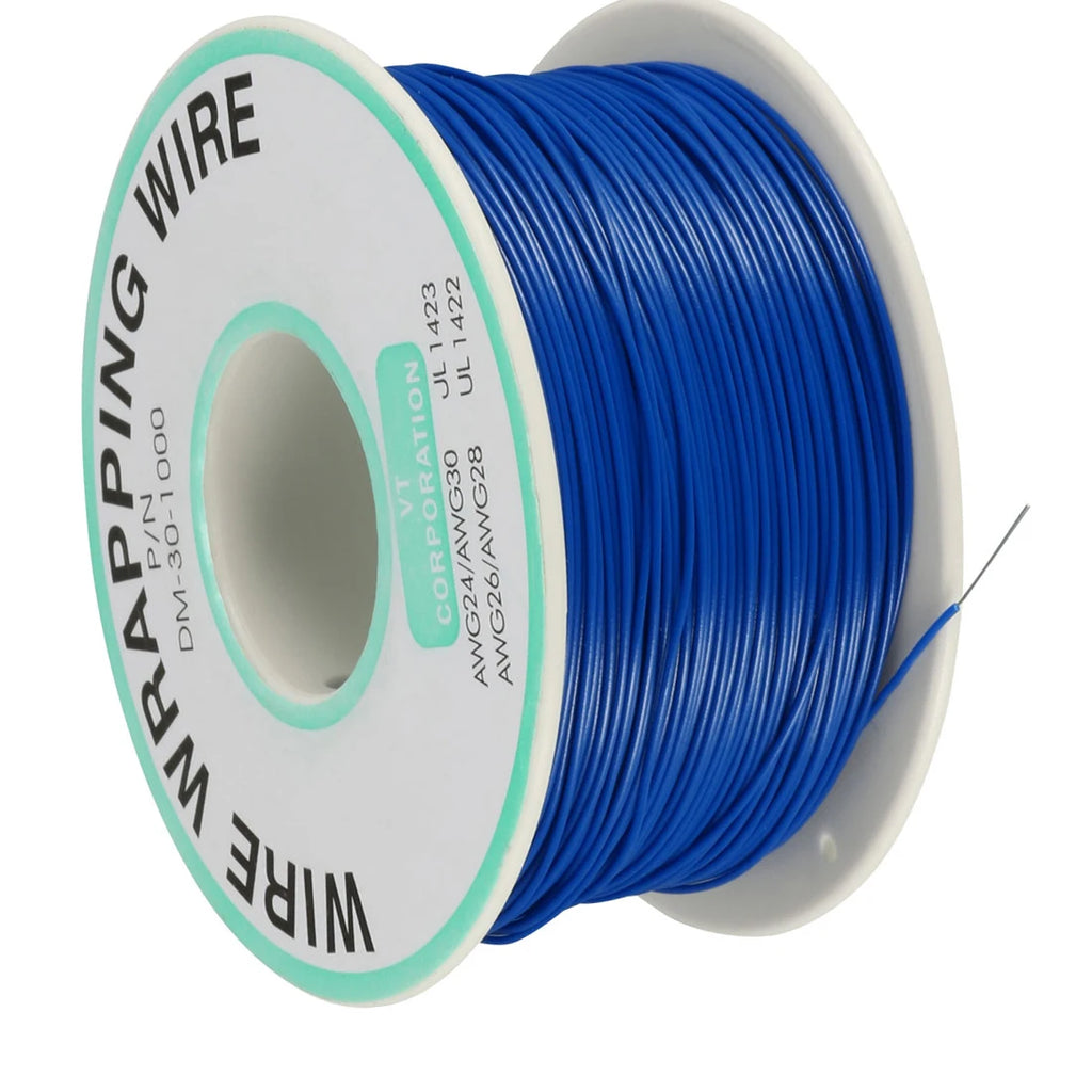 0.58mm Wire OD 200M 250M Electrical Wire Wrapping Wire Tin Plated Copper Wire PCB Solder Cable P/N DM-30-1000 30 AWG for Laptop