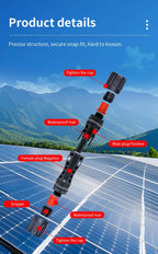 TOMZN 2 Sets of PV Solar Connectors 1000V 1500V 32A 45A Panel Branch PV Photovoltaic Wire/Board Terminal Box Inverter IP67 10LOT