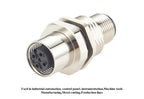 M12 A Code 5Pin Male to Female Converter IP67 Shielded Bulkhead Feedthrough Panel Mount Connector Receptacle 60V 4A for NMEA2000