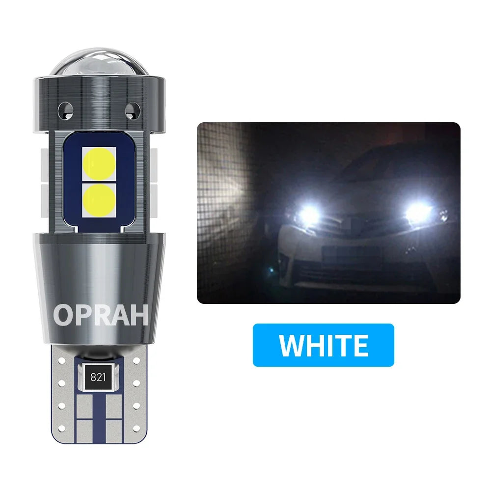 2pcs High Quality T10 LED W5W Car Interior Lights CANBUS No Error 3030 SMD Super Bright Side Marker Parking Lamps Auto Bulb 12V