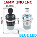 16MM  Self-locking ON-OFF Slide Power High Current Metal Toggle Switch Waterproof Push Button 2 Positions 1NO1NC Illuminated Led