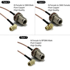 RG316 Cable N Female To SMA Male Extension Conncetor N Type L16 To RPSMA Crimp for RG-316 Pigtai Low Loss Coax Copper Brass