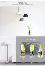 G4 LED COB Lamp E14 G9 12V 220V Dimmable 6W 9W COB LED Bulb Lampada LED Lighting Replace Halogen Spotlight Chandelier LED Lamp