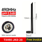 10pcs/lot Wifi Antenna 433MHz 490M SMA-J 4.0dBi High Gain TX433-JKD-20P Omidirectional Straight Rubber Antenna