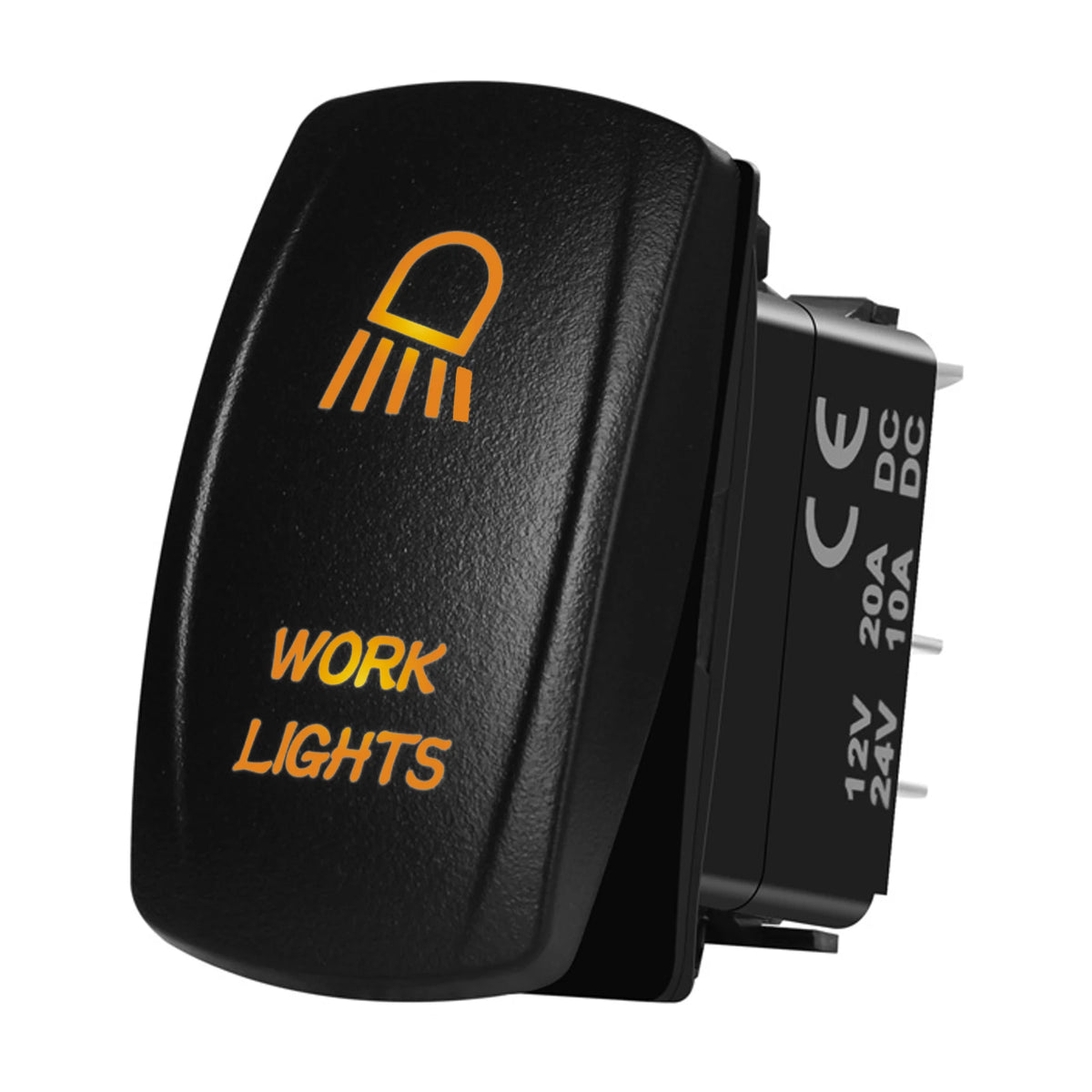 Marine Boat Rocker Switch 12/24V Orange Backlit Anchor Beacon Up Down Button ON OFF/ON OFF ON Momentary Toggle Switch Waterproof