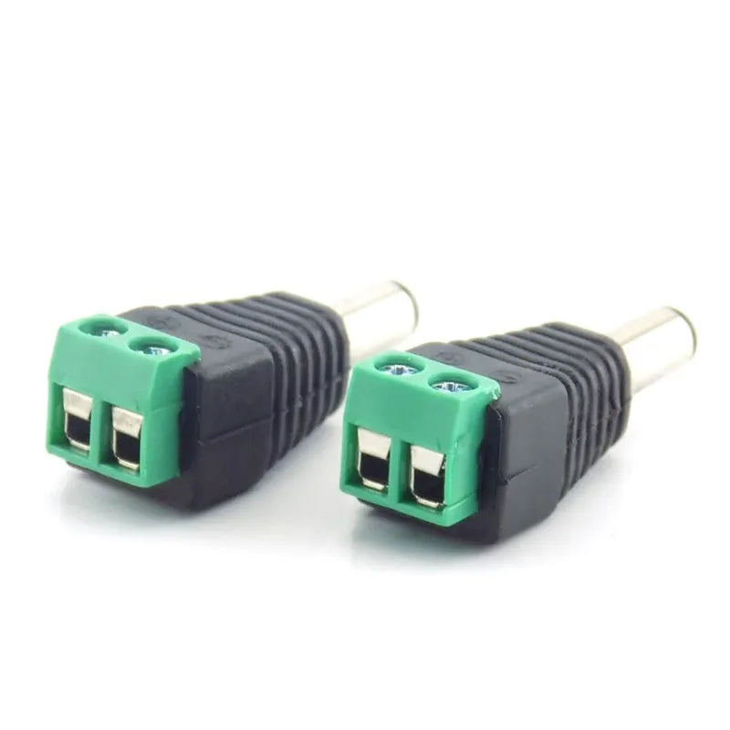 2/5/10pcs 12V DC BNC Male Female Connector Coax CAT5 Video Balun Adapter Plug For Led Strip Lights CCTV Camera Accessories B5