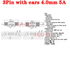 1sets DC 36V 5A Waterproof Magnetic Pogo Pin Connector 5Pin With Ears Pogopin Male Female Spring Loaded DC Power Socket
