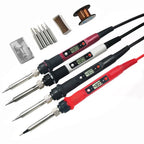 80W Digital Electric Soldering Iron Set Kit Temperature Adjustable 220V 110V  Ceramic Heater Soldering Tips Welding Tool  set