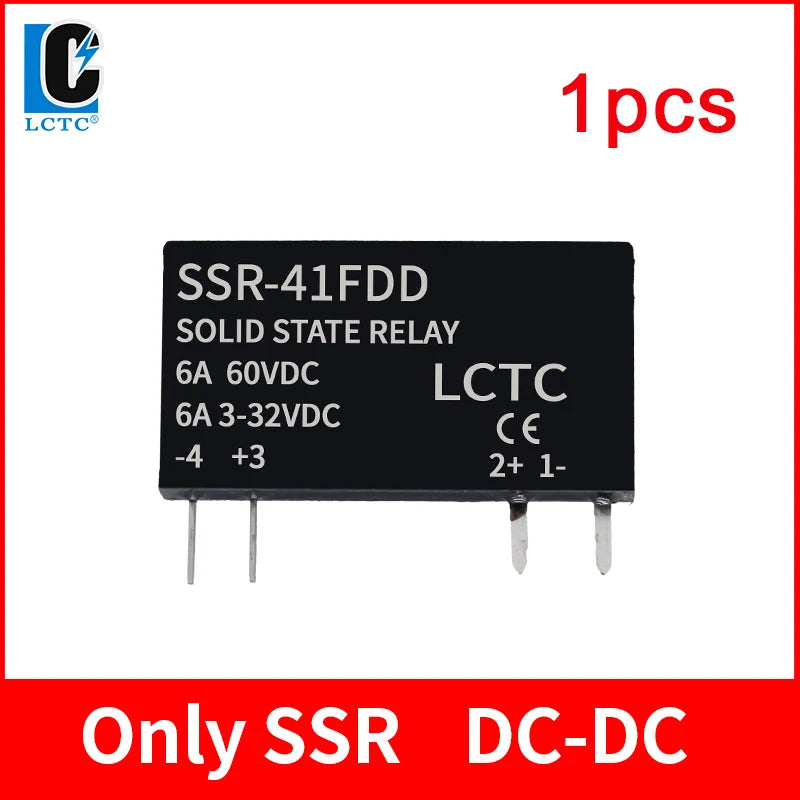 LCTC Solid State Relay Slim Relay SSR Non-contact DC To AC DC To DC SSR-41FDA SSR-41FDD DIN Rail Relay 6A