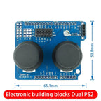 Electronic building blocks Dual PS2 game joystick button module compatible with UNO R3